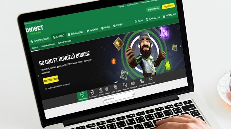 UNIBET kaszinó főoldal