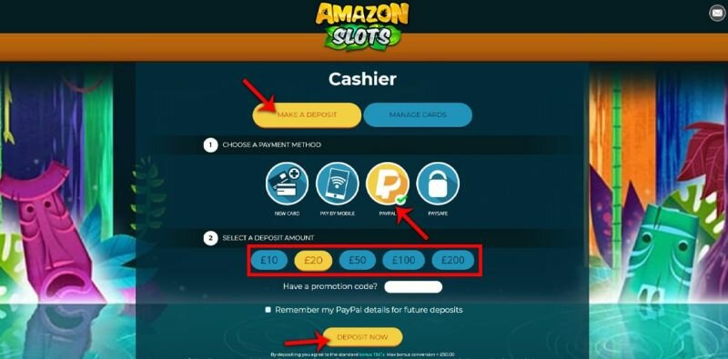 Paypal útmutató: hogyan lehet Paypal-lal befizetni egy kaszinóba? - 3. lépés