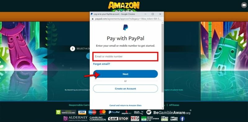 Paypal útmutató: hogyan lehet Paypal-lal befizetni egy kaszinóba? - 4. lépés